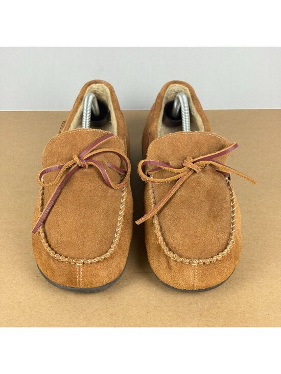 Vionic Dewey Moccasin Slippers Mens 10 Tan Brown Suede Slip On Casual Comfort main image 4